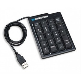 Manhattan Teclado Numérico 176354, Alámbrico, USB, Negro