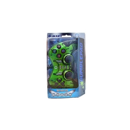 BRobotix Control para Juegos Rumblepad, Alámbrico, USB 2.0, Verde