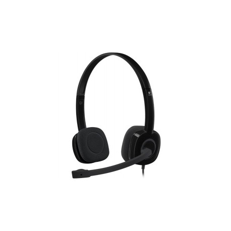 Logitech Audífonos con Micrófono H151, Alámbrico, 3.5mm, Negro