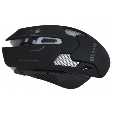 Mouse Naceb Láser NA-615, Alámbrico, USB, 2400DPI, Negro