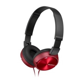 Sony Audífonos con Micrófono ZX310, Alámbrico, 1.2 Metros, Rojo