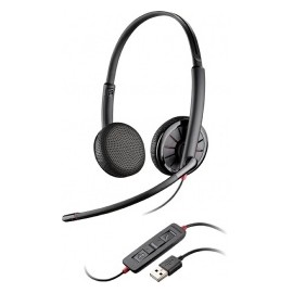 Plantronics Audífonos con Micrófono Blackwire Binaural C325, Alámbrico, USB, Negro