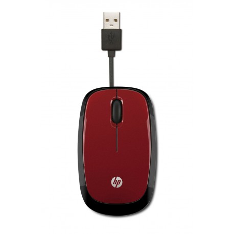 Mouse HP Óptico X1250, Alámbrico, USB, Rojo