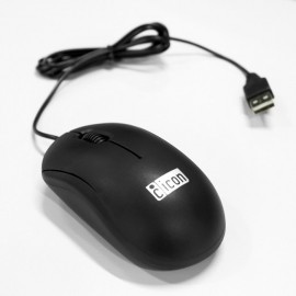 Mouse TechZone Óptico ICONN-01NEG, Alámbrico, USB, 800DPI, Negro