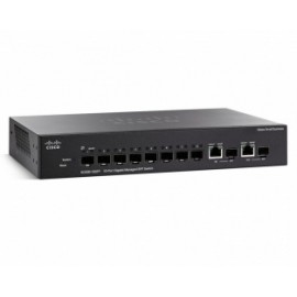 Switch Cisco Gigabit Ethernet SG300-10SFP-K9, 8x Gigabit SFP  2x Combo Gigabit SFP, 20 Gbits, 16384 Entradas - Gestionado