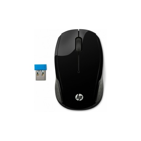 Mouse HP Óptico 200, Inalámbrico, USB, 1000DPI, Negro