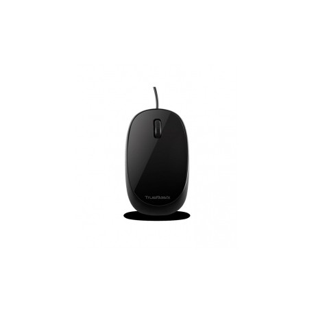 Mouse True Basix Óptico TB-01001, Alámbrico, USB, 1000DPI, Negro