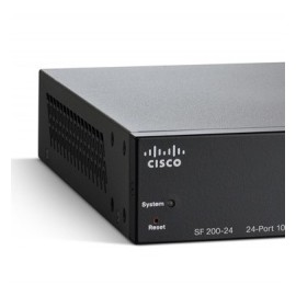 Switch Cisco Fast Ethernet Smart SF200-24FP PoE 180W, 24 Puertos