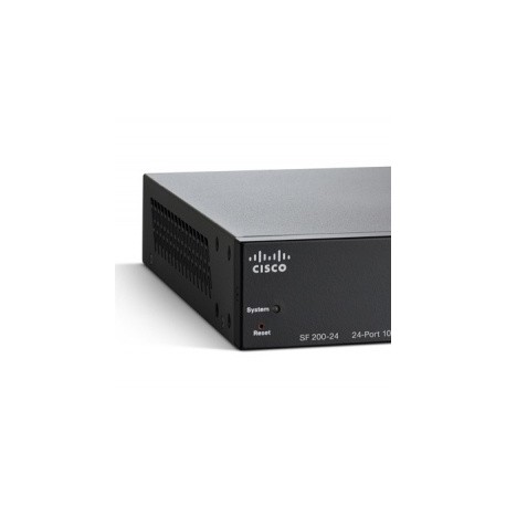 Switch Cisco Fast Ethernet Smart SF200-24FP PoE 180W, 24 Puertos