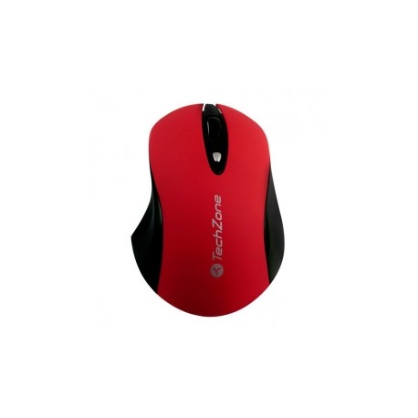 Mouse TechZone Óptico, RF Inalámbrico, 1600DPI, Rojo