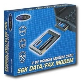 Dynex DX-M200 Modem Data-Fax, V.92 PCMCIA, 56 Kbits