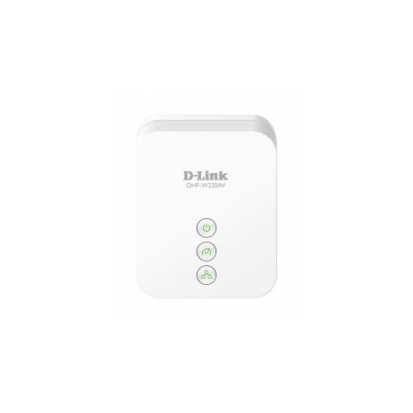 D-Link Adaptador de Red Powerline N150 Mini DHP-W220AV, Inalámbrico, 2x RJ-45, 200 Mbit