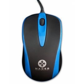 Mouse Naceb Óptico NA-099, Alámbrico, USB, 1000DPI, Negro Azul