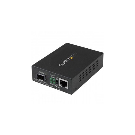 StarTech.com Convertidor de Medios Ethernet Gigabit a Fibra con SFP abierto