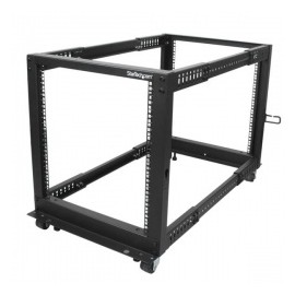 StarTech.com Rack de Marco Abierto con Profundidad Ajustable de 4 Columnas, 12U