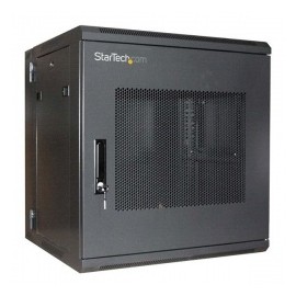 StarTech.com Gabinete Abisagrado para Rack de Servidores de 12U y 19 de Montaje en Pared y con Puerta en Malla de Acero