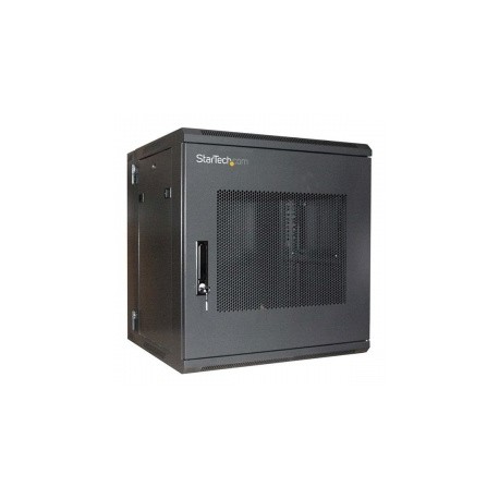 StarTech.com Gabinete Abisagrado para Rack de Servidores de 12U y 19 de Montaje en Pared y con Puerta en Malla de Acero