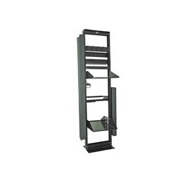 North System Rack Abierto de Aluminio 4 x 19, 21U, Negro (sólo Postes)