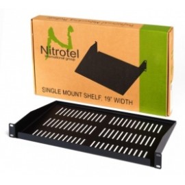 Nitrotel Charola Fija Ventilada para Rack 18, 1U, hasta 26kg, Negro