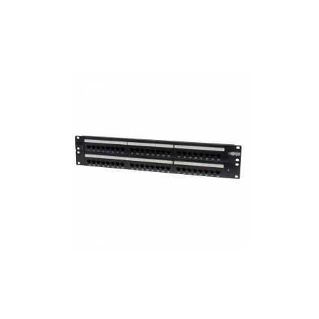 Tripp Lite Panel de Conexiones Cat5-5e, 48 Puertos RJ-45, para Rack 2U, Negro