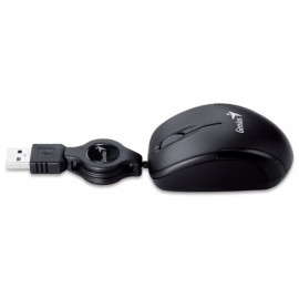 Mouse Genius Óptico Micro Traveler V2, Alámbrico, USB, 1000DPI, Negro