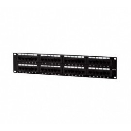 ConduNet Panel de Parcheo para Rack de 19, RJ-45, 48 Puertos, Negro