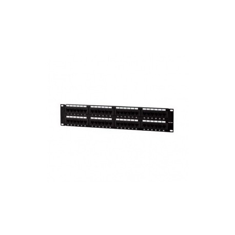 ConduNet Panel de Parcheo para Rack de 19, RJ-45, 48 Puertos, Negro