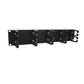 Enson Organizador de Cable Horizontal para Rack 2U, Negro