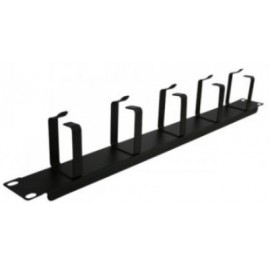 Enson Organizador Horizontal de Cables 19, 1U, Negro