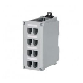 Panduit Panel de Parcheo 8 Puertos Mini-Com, Gris