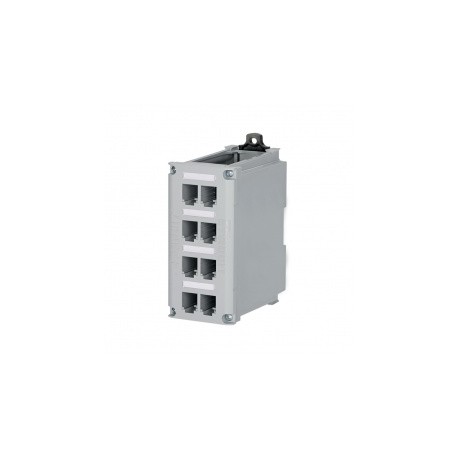 Panduit Panel de Parcheo 8 Puertos Mini-Com, Gris