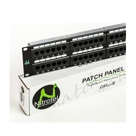 Nitrotel Panel de Parcheo Cat5e de 48 Puertos, 19