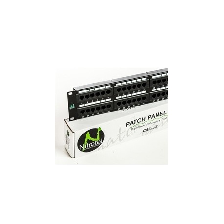 Nitrotel Panel de Parcheo Cat5e de 48 Puertos, 19