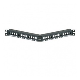 Panduit Panel de Parcheo Angulado 24 Puertos, 1U, Negro