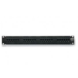 TE Connectivity Panel de Parcheo Cargado Cat5e de 24 Puertos, 1U, Negro