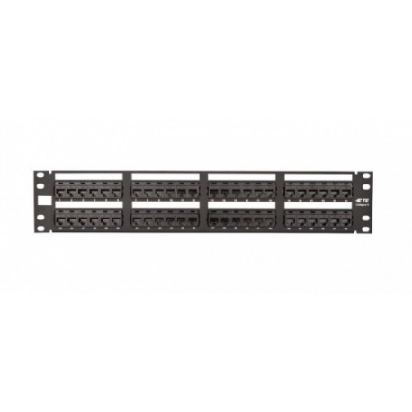 TE Connectivity Panel de Parcheo Cargado Cat6 de 48 Puertos, 2U, Negro