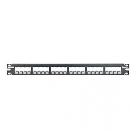 Panduit Panel de Parcheo Modular Metálico de 24 Puertos, 1RU, Negro