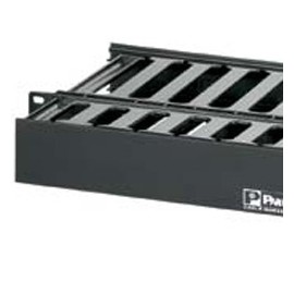 Panduit Organizador de Cables Horizontal Doble, 1UR, Negro